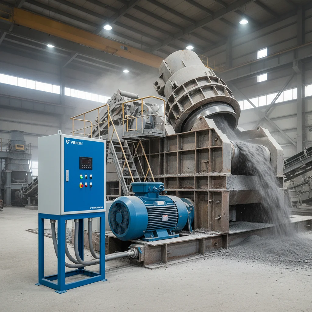 Flying Start (F07.00=2) on Veichi: catching inertial machines and crushers
