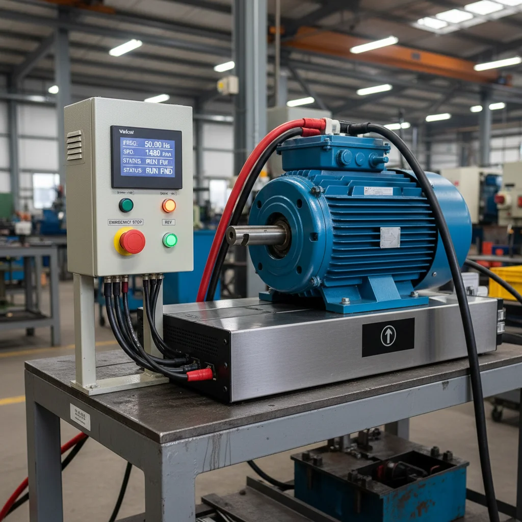 Motor reverse on a Veichi VFD: parameter P0.09 (F07.05) and start-reverse logic