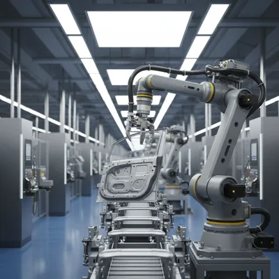 Як працює система управління промисловим роботом?