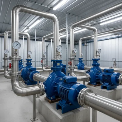 Які особливості каскадного запуску насосів у системах зрошення?