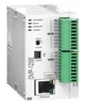 Delta Electronics DVP12SE11T Процесорний модуль серії SE 12 точок вводу/виводу 24 DC транзисторні виходи. 2 шини розширення. підтримка Modbus TCP та Ethernet/IP