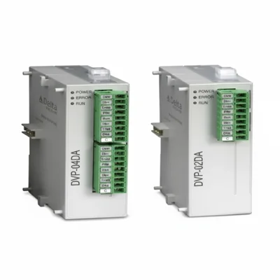 DVP08SN11TS Digital output module 8DO, PNP transistor outputs, 24V DC, for DVP-S series PLC.