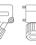 Delta Electronics ACS3-AFEASA00 Delta ACS3-AFEASA00 IP67 motor-side encoder connector, cable exit towards motor shaft, for ECM-B3/ECM-A3 servo motors, frame 40-80 mm (0.1-0.75 kW).