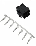 Delta Electronics ASDBCAPW0100 Delta ASDBCAPW0100 motor power connector with brake, no cable, for ECMA servo motors 0.1-1.0 kW, frame 60/80/90 mm, 220 V ASDA-B2 and ASDA-A2 drives.