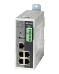 Delta Electronics DX-2310LN Промисловий Ethernet-роутер Delta DX із хмарою DIACloud: 1 x WAN + 4 x LAN 10/100, VPN, MQTT, Modbus TCP/RTU, живлення 12-48 В DC, IP30, DIN-рейка.