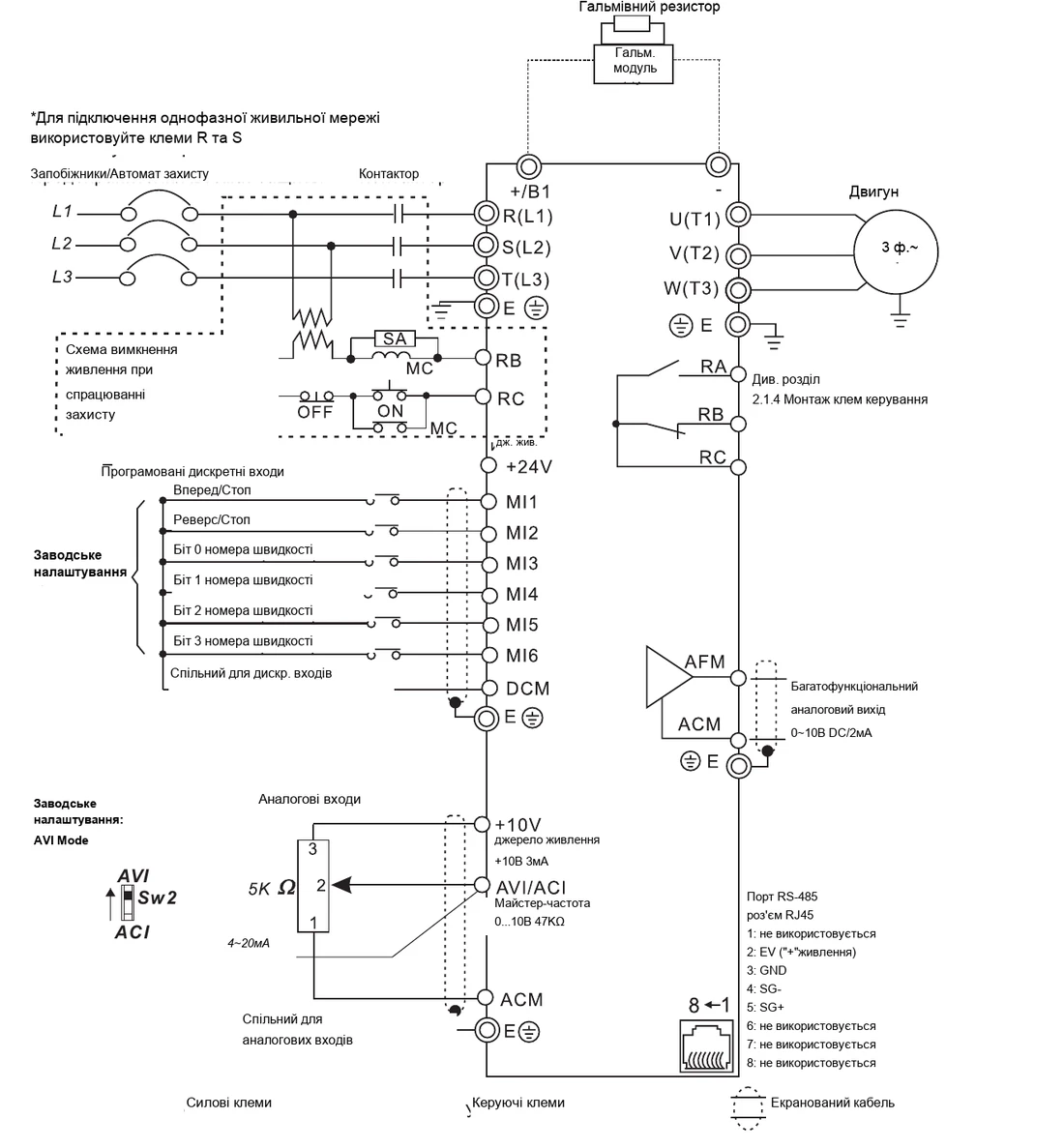 VFD015EL43A Частотний перетворювач VFD-EL 1.5кВт 3x380