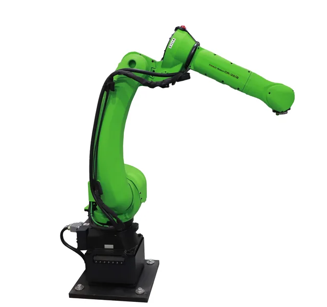 cr-35ib Промышленный робот FANUC CR-35iB грузоподъёмностью 35 кг с вылетом 1831 мм и 6 осями. Предназначен для совместной работы с оператором, сборки и обслуживания станков. Поставляется под заказ.