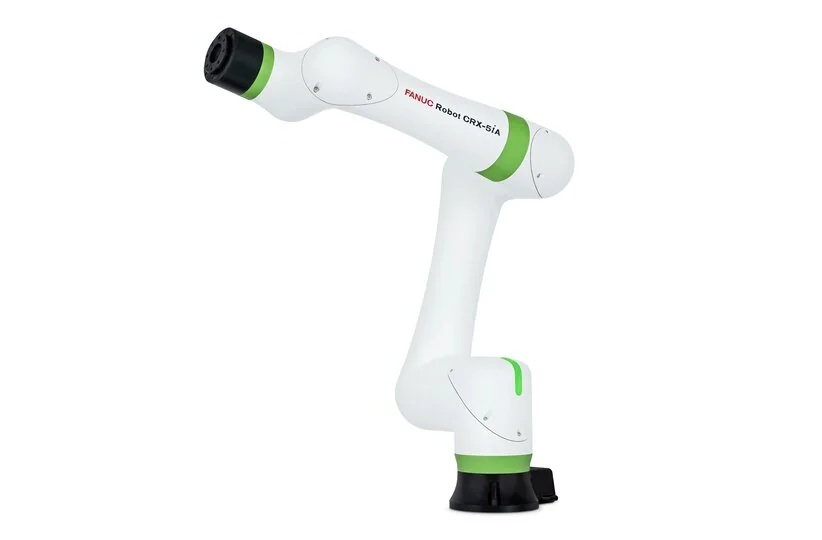 crx-5ia Промышленный робот FANUC CRX-5iA грузоподъёмностью 5 кг с вылетом 994 мм и 6 осями. Предназначен для совместной работы с оператором, сборки и обслуживания станков. Поставляется под заказ.
