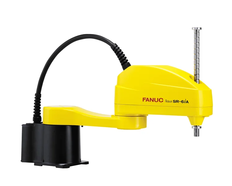 sr-6ia Промышленный робот FANUC SR-6iA грузоподъёмностью 6 кг с вылетом 650 мм и 4 осями. Предназначен для быстрой сборки и операций pick-and-place. Поставляется под заказ.