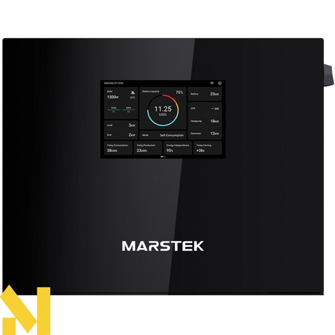 Mars-I-Plus Трифазний гібридний інвертор Marstek MARS I PLUS до 12кВт, 4 MPPT, сонячний вхід до 24кВт, напруга АКБ V-Boost 1000В, зарядка EV до 25кВт, підтримка SG-Ready.