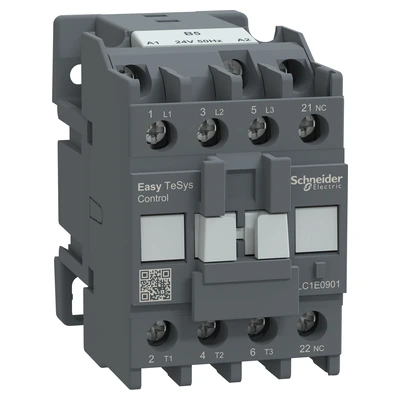 LC1E0901B5 Контактор Schneider Electric, серії EasyTeSys LC1E, 9А 3P 24В AC 1НЗ