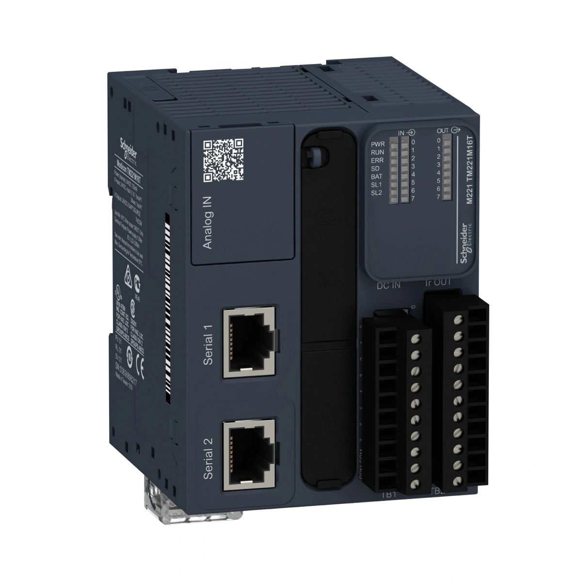 TM221M16T Контролер Modicon M221 Book 16 вх/вих транзистор PNP 1xRS485