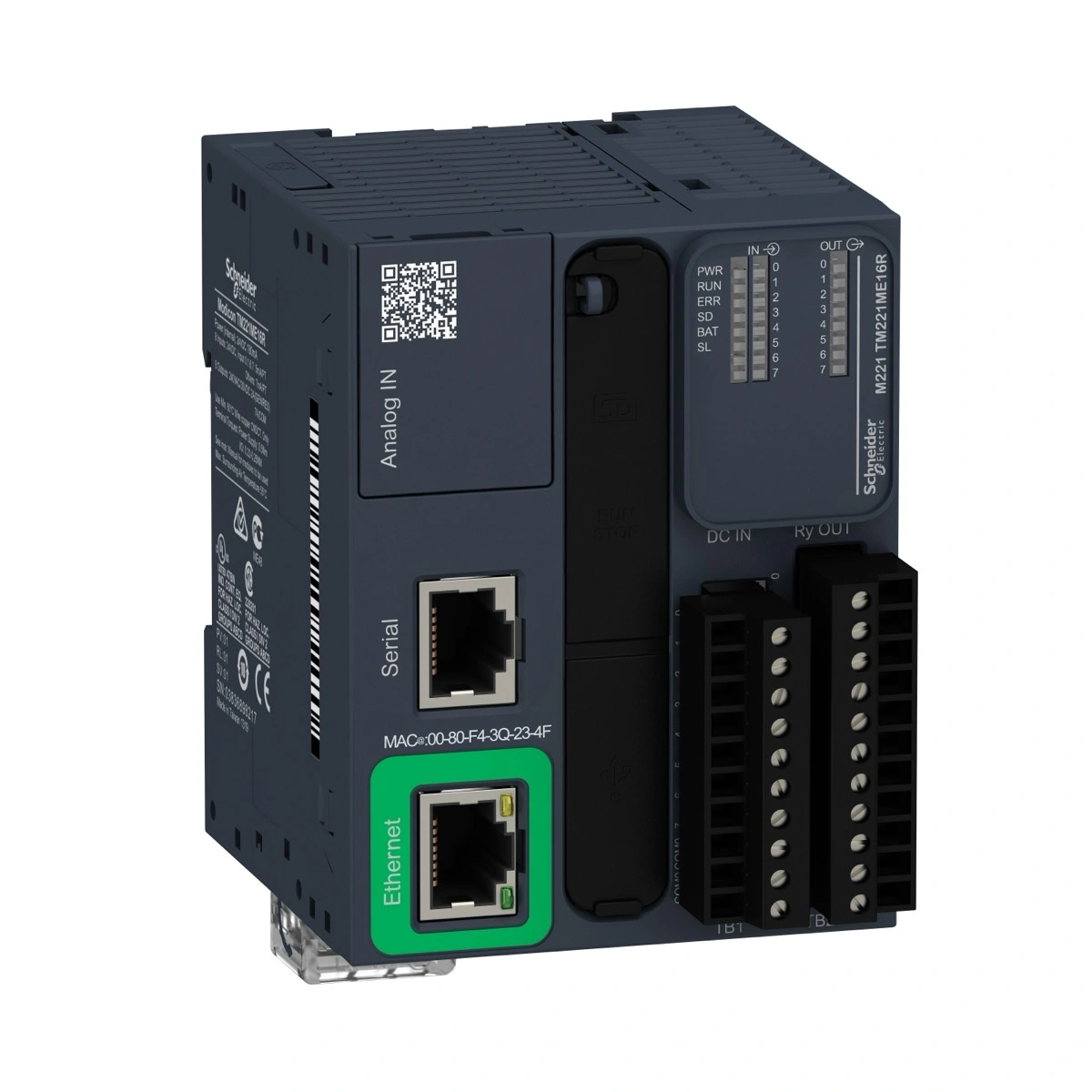 TM221ME16R Контролер Modicon M221 Book 16 вх/вих реле 1xRS485 1xEthernet