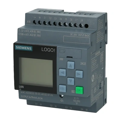 6ED1052-1CC08-0BA0 Siemens LOGO! 8 24 CE logic module, 8 DI (4 AI)/4 DO transistor, 24 V DC
