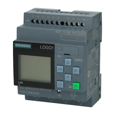6ED1052-1FB08-0BA0 Логічний модуль Siemens LOGO! 8 230 RCE, 8 DI/4 DO релейні, 115/230 В AC