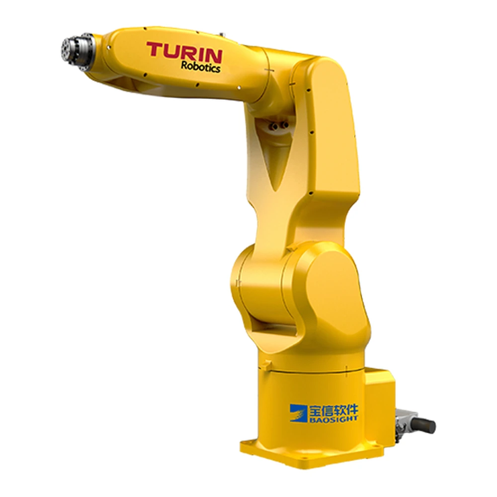 turin-tr07-910b TURIN TR07-910B (TKB070) six-axis industrial robot — 7 kg payload, 910 mm reach, 6 axes, ±0.02 mm repeatability. Made to order.