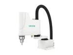 Veichi VCSH030-600 SCARA робот Veichi VCSH030-600 — вантажопідйомність 3 кг, радіус дії 600 мм, 4 осі, потужність 0.7 кВт.